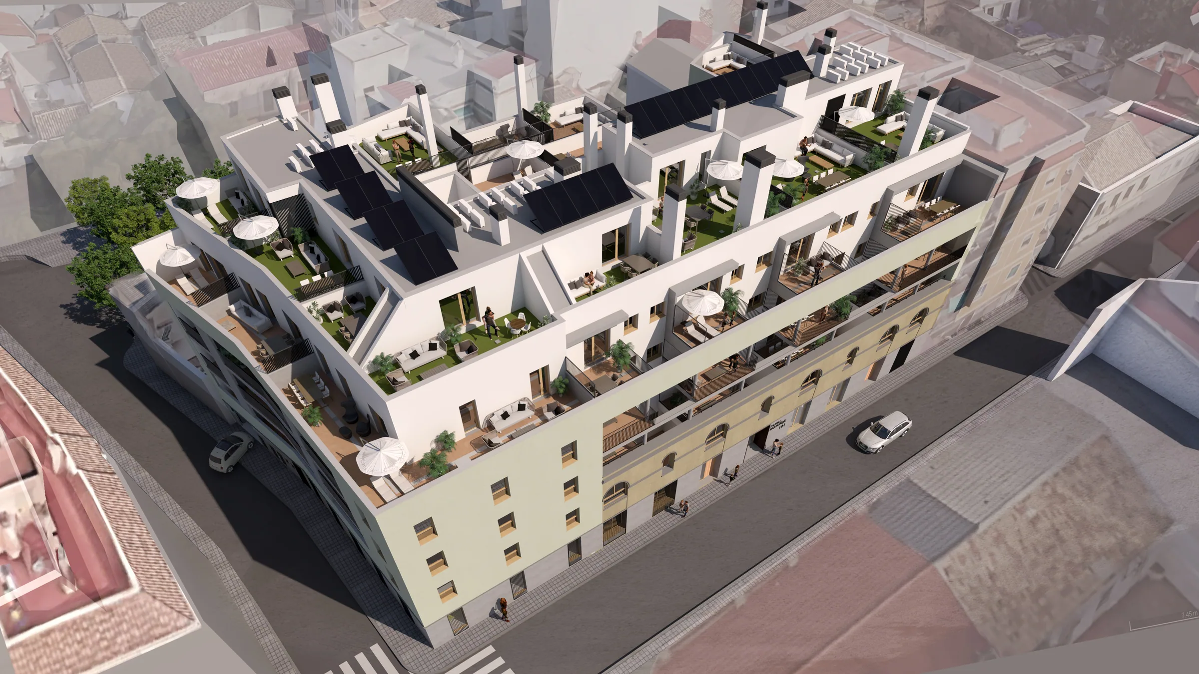 Render de la façana de Residencial Museo Cinema Centre a Paterna
